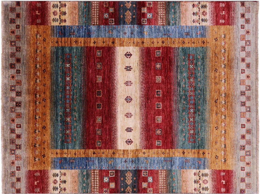 Persian Gabbeh Tribal Handmade Wool Rug - Manhattan Rugs