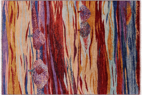 Persian Gabbeh Tribal Handmade Wool Rug - Manhattan Rugs