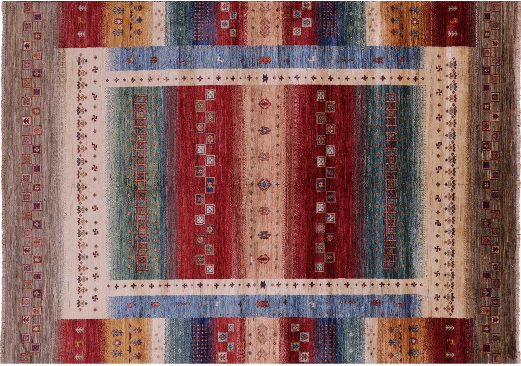 Tribal Persian Gabbeh Handmade Wool Rug - Manhattan Rugs