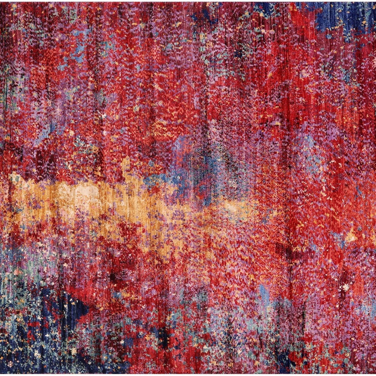 Abstract Modern Handmade Rug 4' 11