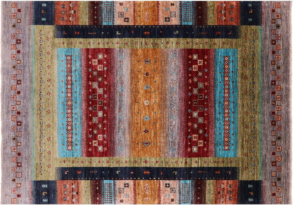 Hand Knotted Tribal Persian Gabbeh Wool Rug - Manhattan Rugs