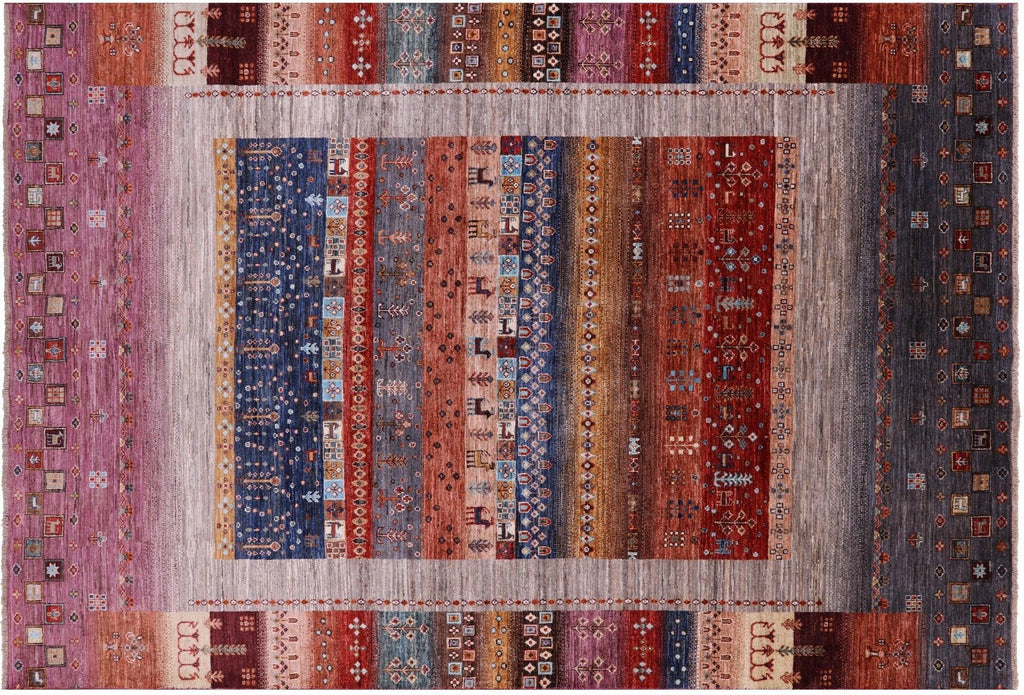 Persian Gabbeh Tribal Hand Knotted Wool Rug - Manhattan Rugs