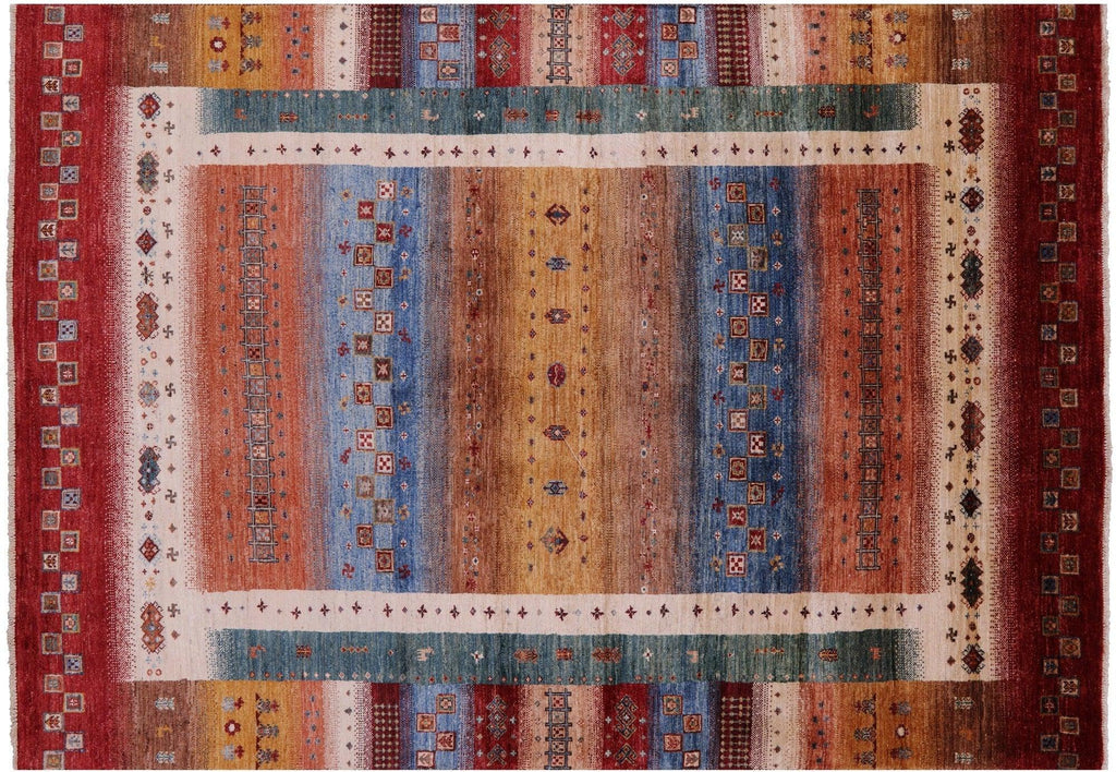 Hand-Knotted Persian Gabbeh Tribal Wool Rug - Manhattan Rugs