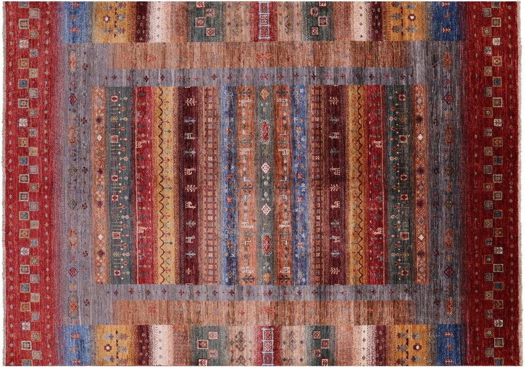 Tribal Persian Gabbeh Hand Knotted Wool Rug - Manhattan Rugs