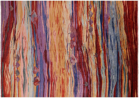 Hand Knotted Tribal Persian Gabbeh Wool Rug - Manhattan Rugs