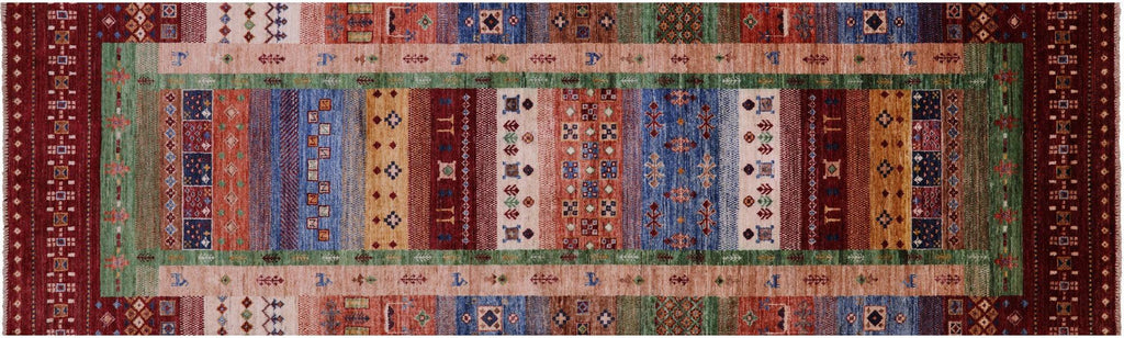 Tribal Persian Gabbeh Handmade Wool Runner Rug - Manhattan Rugs