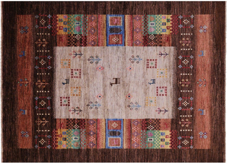 Tribal Persian Gabbeh Handmade Wool Rug - Manhattan Rugs