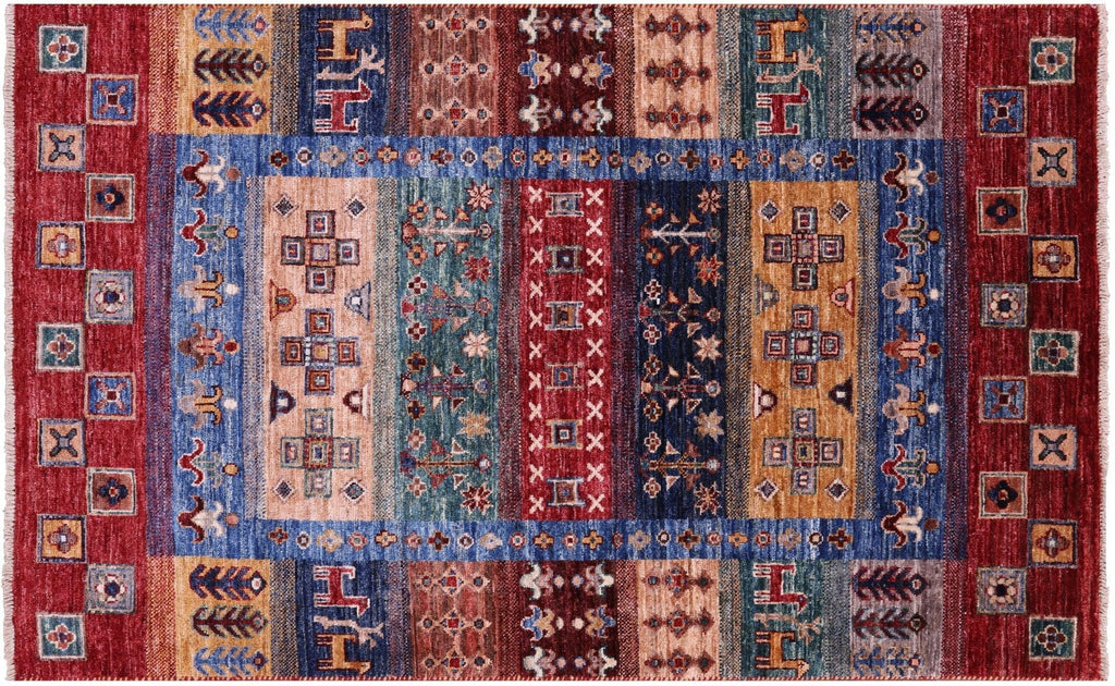 Tribal Persian Gabbeh Hand Knotted Wool Rug - Manhattan Rugs