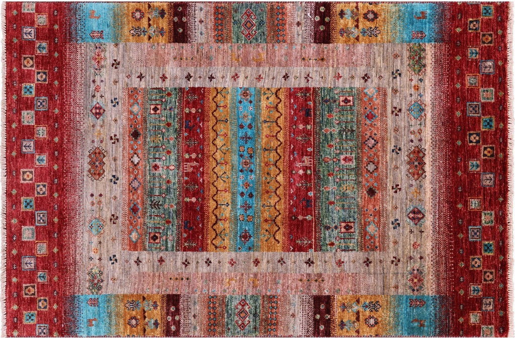Persian Gabbeh Tribal Hand Knotted Rug - Manhattan Rugs