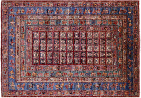 Antiqued Pazyryk Historical Design Handmade Wool Rug - Manhattan Rugs