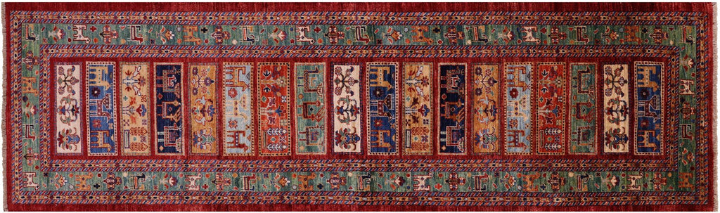 Tribal Persian Gabbeh Handmade Wool Runner Rug - Manhattan Rugs