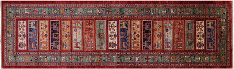 Tribal Persian Gabbeh Handmade Wool Runner Rug - Manhattan Rugs