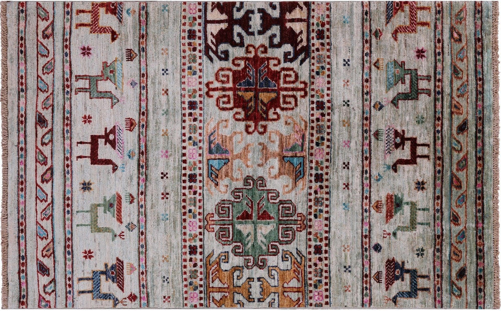 Handmade Tribal Persian Gabbeh Wool Rug - Manhattan Rugs