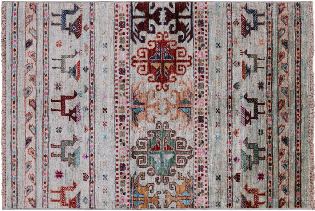 Hand Knotted Tribal Persian Gabbeh Wool Rug - Manhattan Rugs