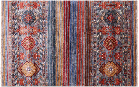 Hand-Knotted Khorjin Super Kazak Wool Rug - Manhattan Rugs