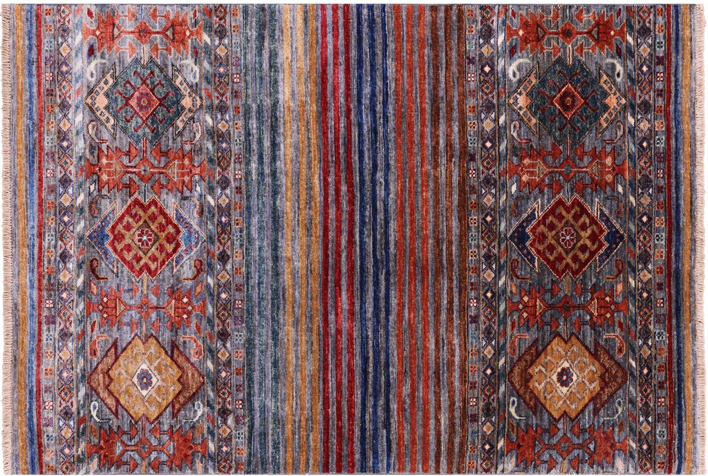 Hand Knotted Khorjin Super Kazak Wool Rug - Manhattan Rugs