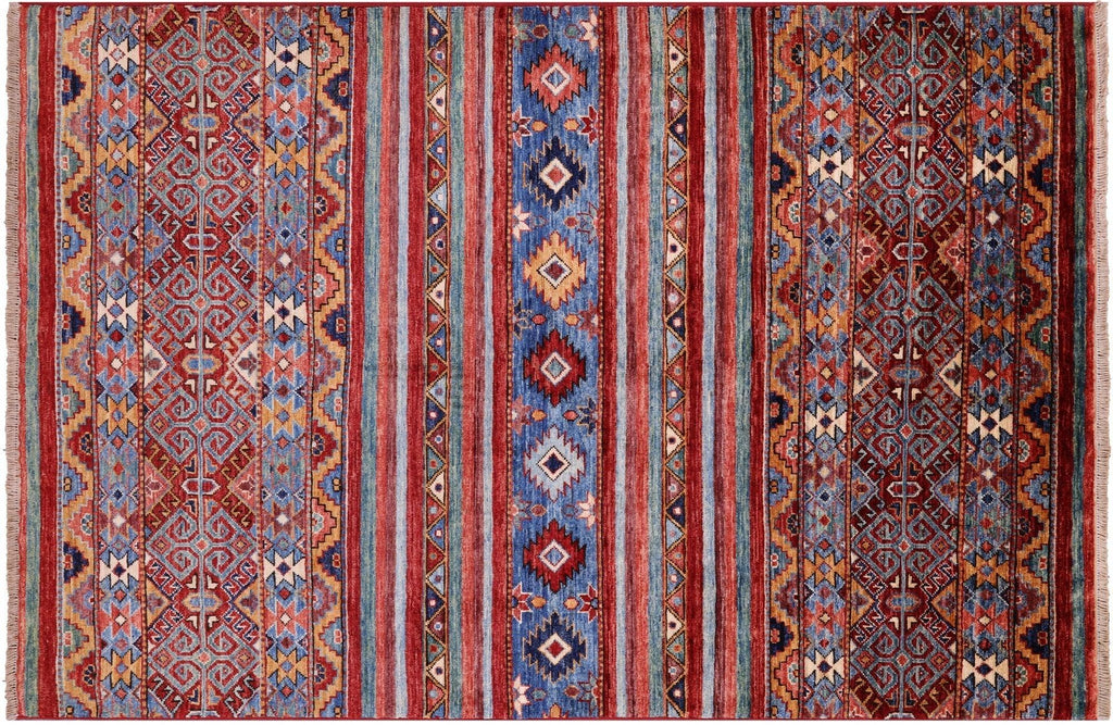 Hand Knotted Khorjin Super Kazak Wool Rug - Manhattan Rugs