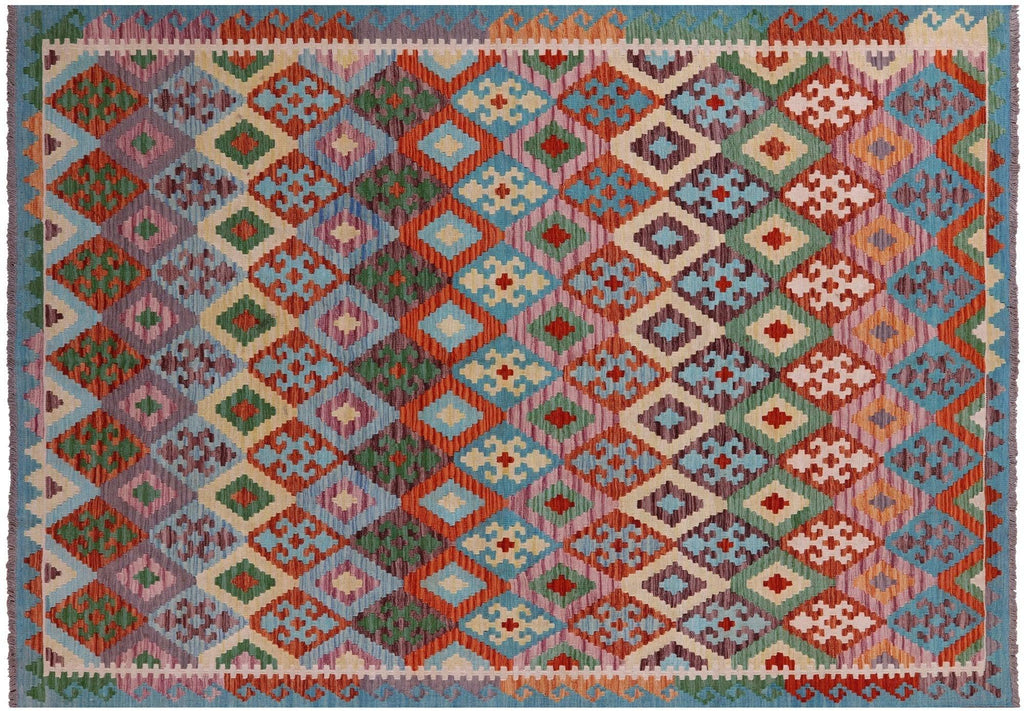 Reversible Wool On Wool Kilim Flat Weave Rug - Manhattan Rugs
