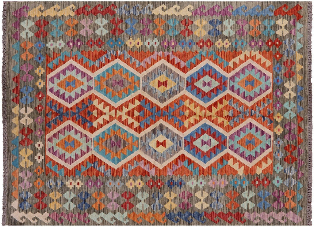 Kilim Flat Weave Reversible Wool On Wool Rug - Manhattan Rugs