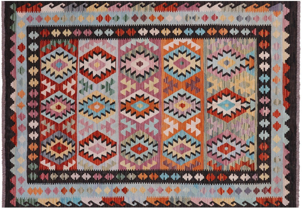 Wool On Wool Kilim Flat Weave Reversible Rug - Manhattan Rugs