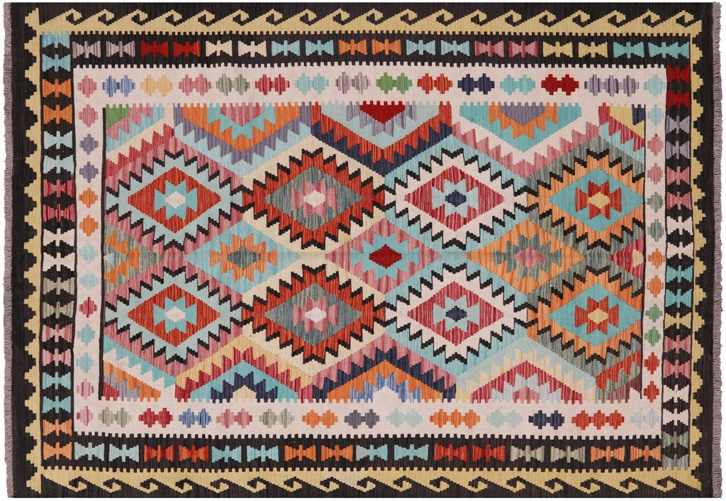 Kilim Flat Weave Reversible Wool On Wool Rug - Manhattan Rugs