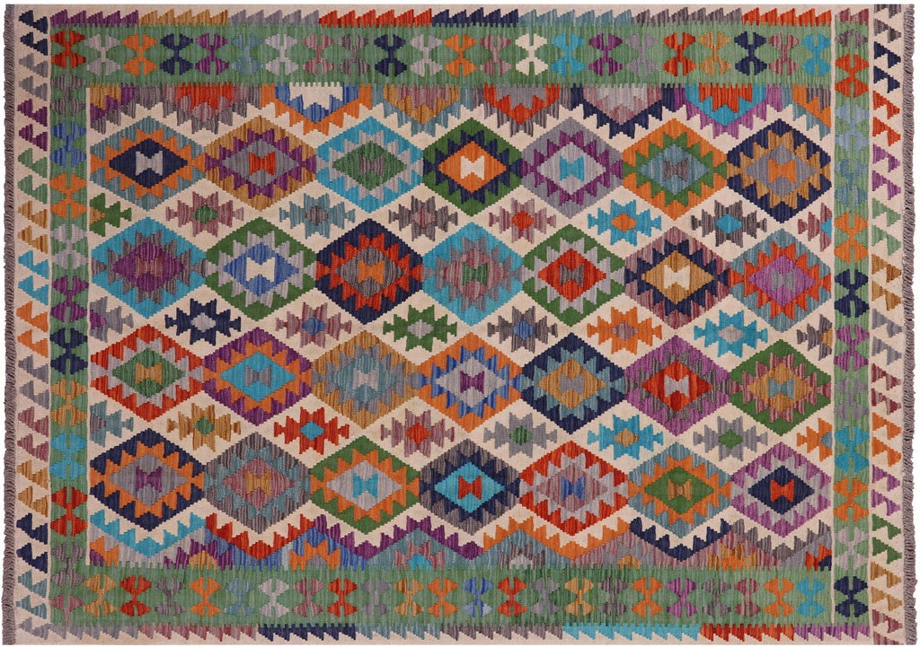 Reversible Kilim Flat Weave Wool On Wool Rug - Manhattan Rugs