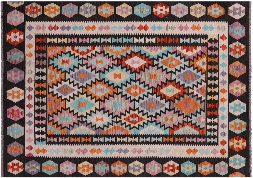 Reversible Wool On Wool Kilim Flat Weave Rug - Manhattan Rugs