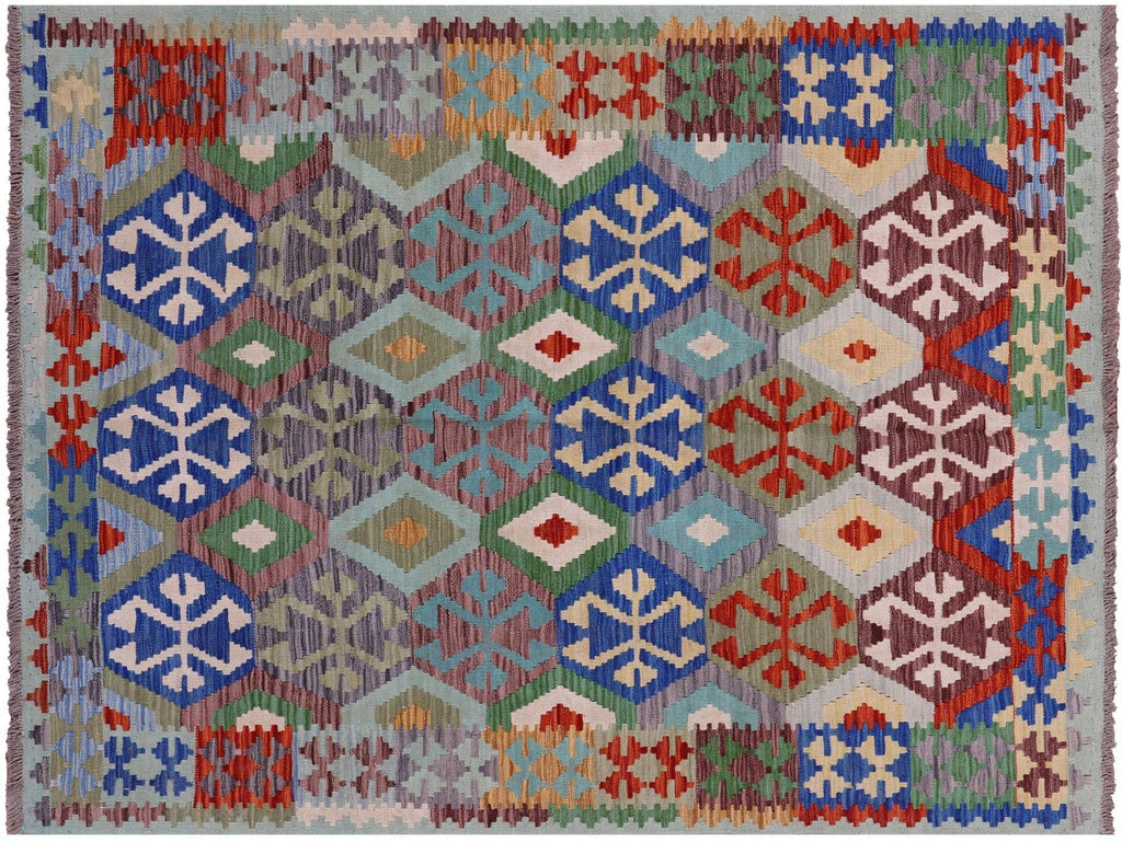 Flat Weave  Kilim Wool On Wool Reversible Rug - Manhattan Rugs