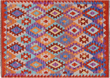 Reversible Kilim Flat Weave Wool On Wool Rug - Manhattan Rugs