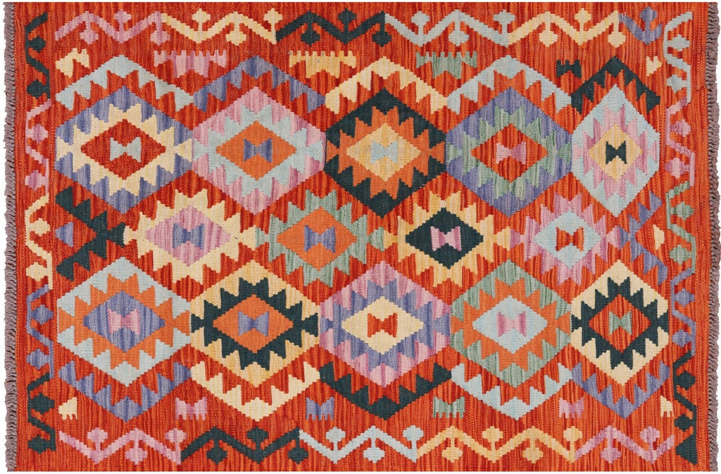 Reversible Kilim Flat Weave Wool On Wool Rug - Manhattan Rugs