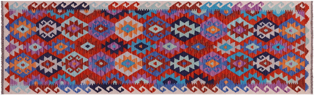 Reversible Kilim Flat Weave Wool On Wool Runner Rug - Manhattan Rugs