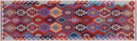 Reversible Kilim Flat Weave Wool On Wool Runner Rug - Manhattan Rugs