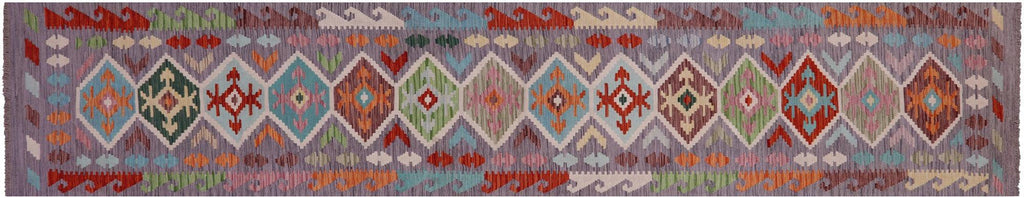 Reversible Kilim Flat Weave Wool On Wool Runner Rug - Manhattan Rugs
