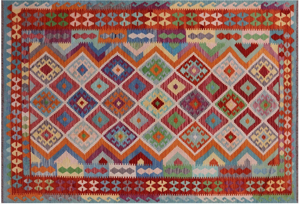 Reversible Kilim Flat Weave Wool On Wool Rug - Manhattan Rugs