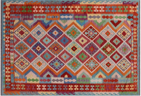 Reversible Kilim Flat Weave Wool On Wool Rug - Manhattan Rugs