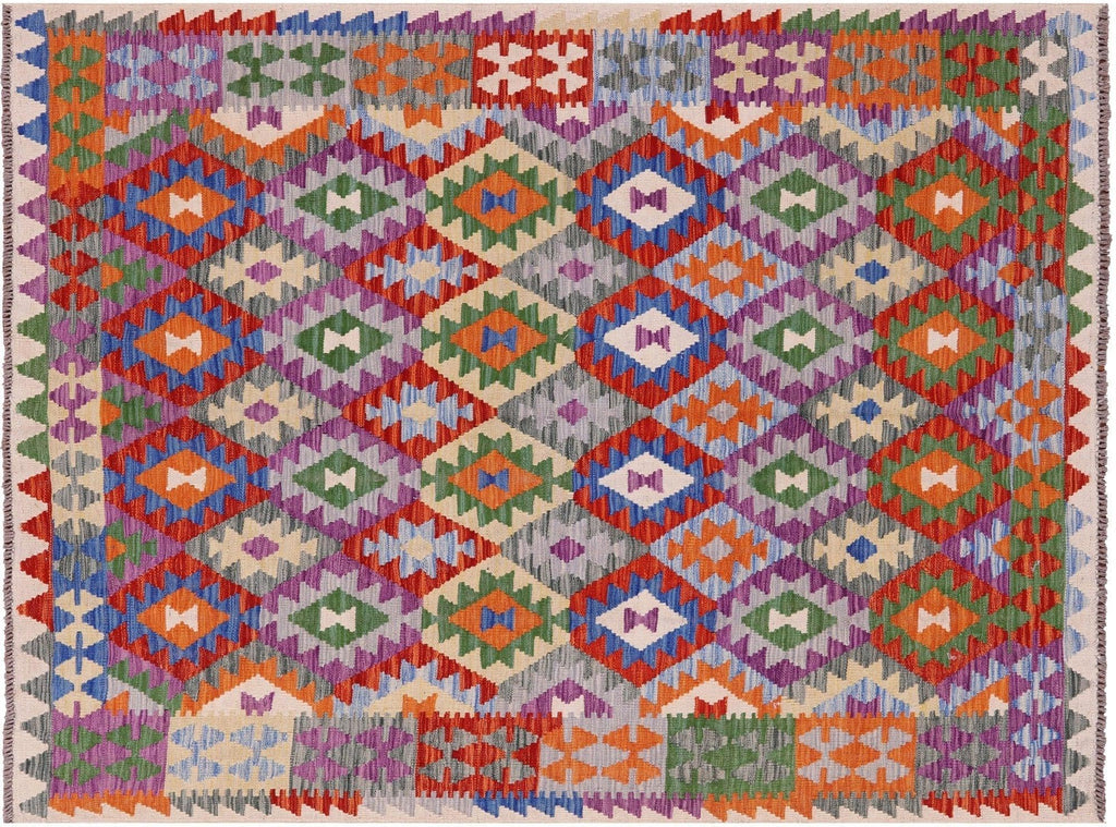 Reversible Kilim Flat Weave Wool On Wool Rug - Manhattan Rugs