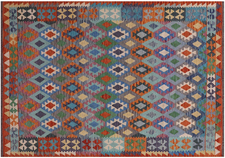 Kilim Flat Weave Reversible Wool On Wool Rug - Manhattan Rugs