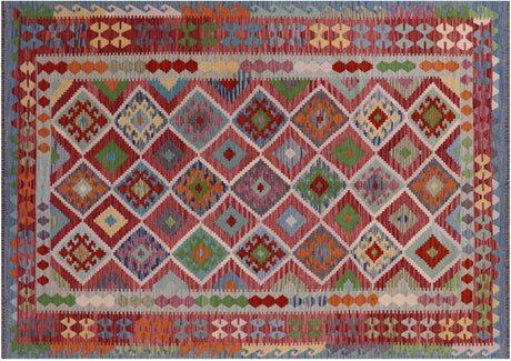 Kilim Flat Weave Wool On Wool Reversible Rug - Manhattan Rugs