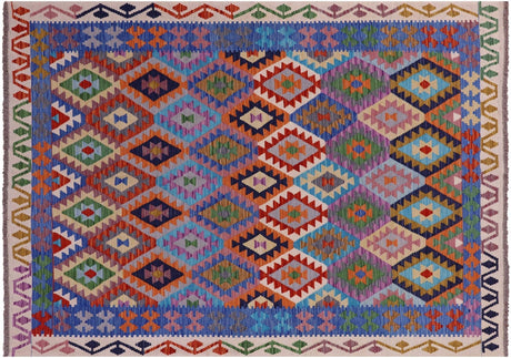 Reversible Kilim Flat Weave Wool On Wool Rug - Manhattan Rugs