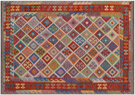 Reversible Flat Weave Kilim Wool On Wool Rug - Manhattan Rugs