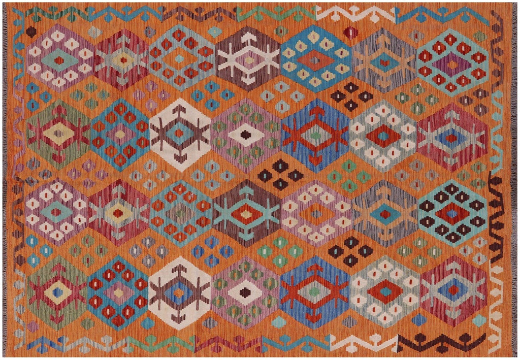 Reversible Kilim Flat Weave Wool On Wool Rug - Manhattan Rugs