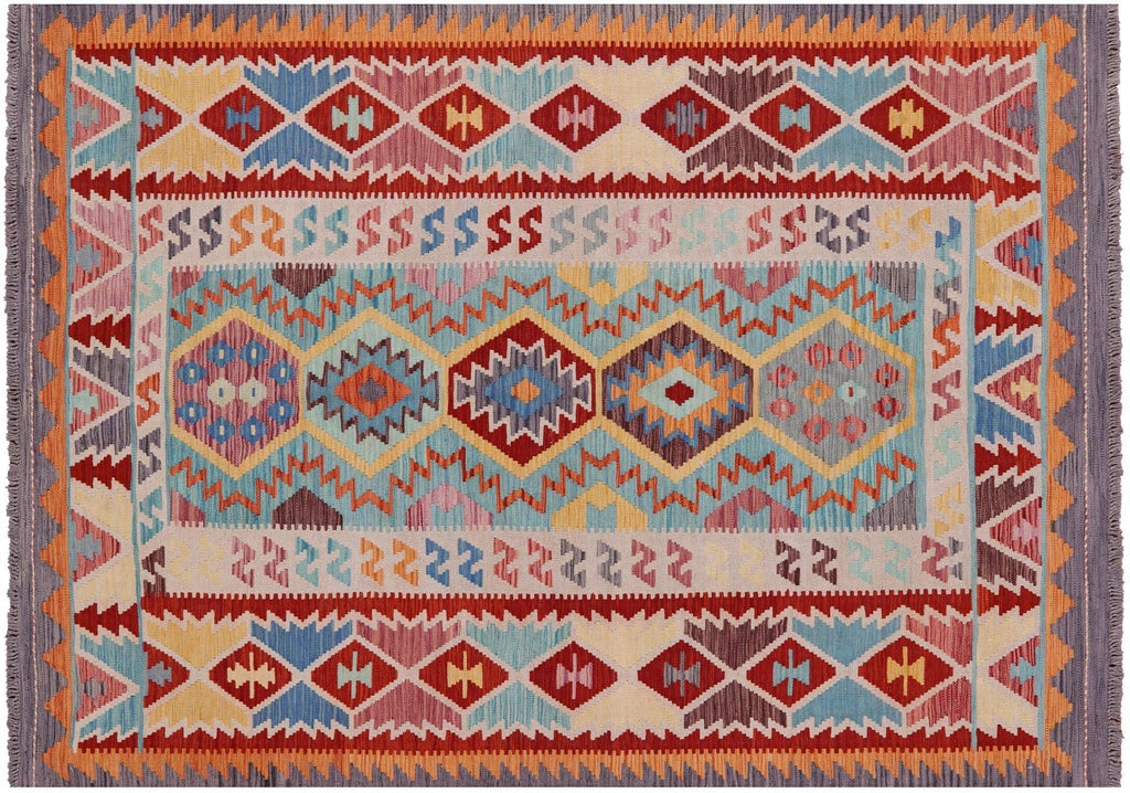 Wool On Wool Kilim Flat Weave Reversible Rug - Manhattan Rugs