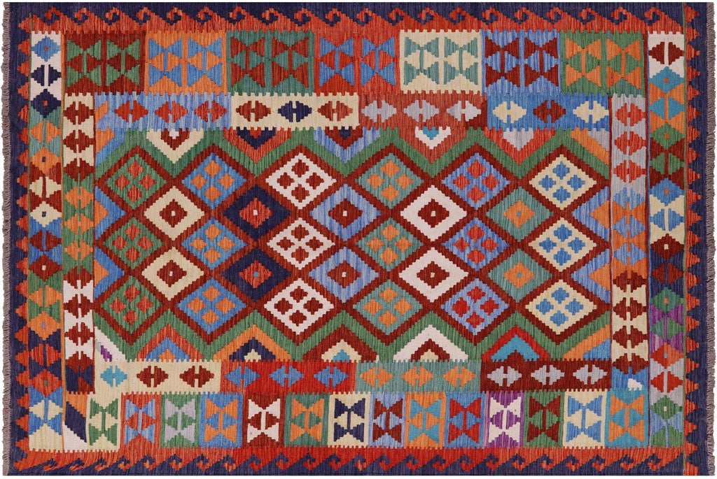 Reversible Wool On Wool Kilim Flat Weave Rug - Manhattan Rugs