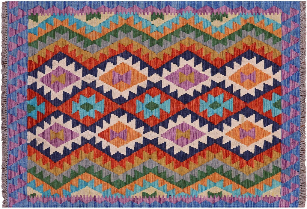 Wool On Wool Reversible Kilim Flat Weave Rug - Manhattan Rugs