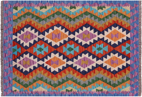 Wool On Wool Reversible Kilim Flat Weave Rug - Manhattan Rugs