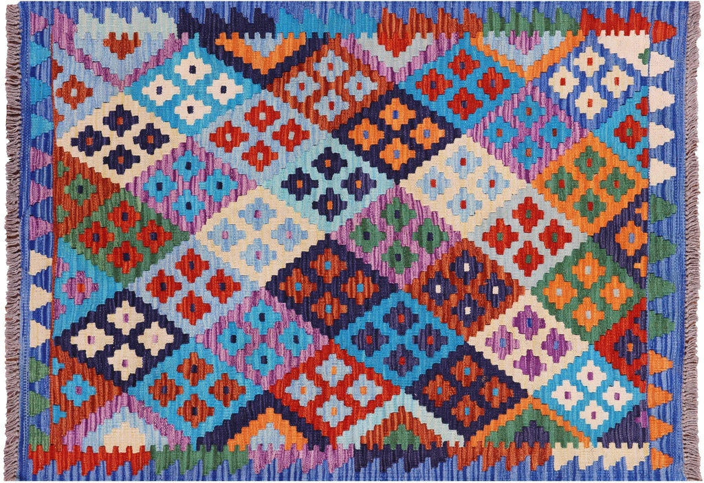 Kilim Flat Weave Wool On Wool Reversible Rug - Manhattan Rugs