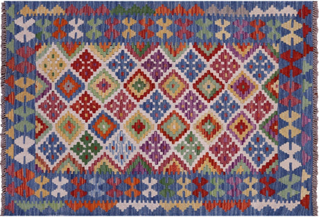 Wool On Wool Reversible Kilim Flat Weave Rug - Manhattan Rugs