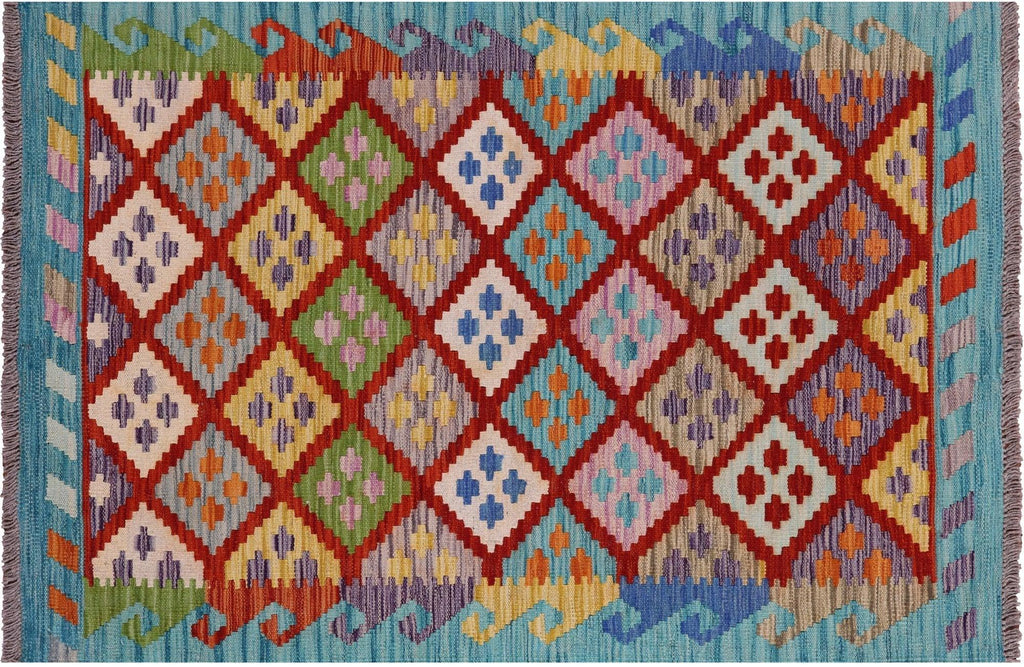 Wool On Wool Reversible Kilim Flat Weave Rug - Manhattan Rugs