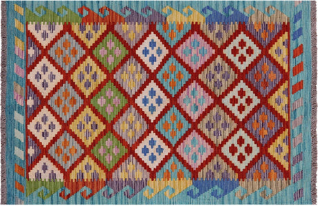 Wool On Wool Reversible Kilim Flat Weave Rug - Manhattan Rugs