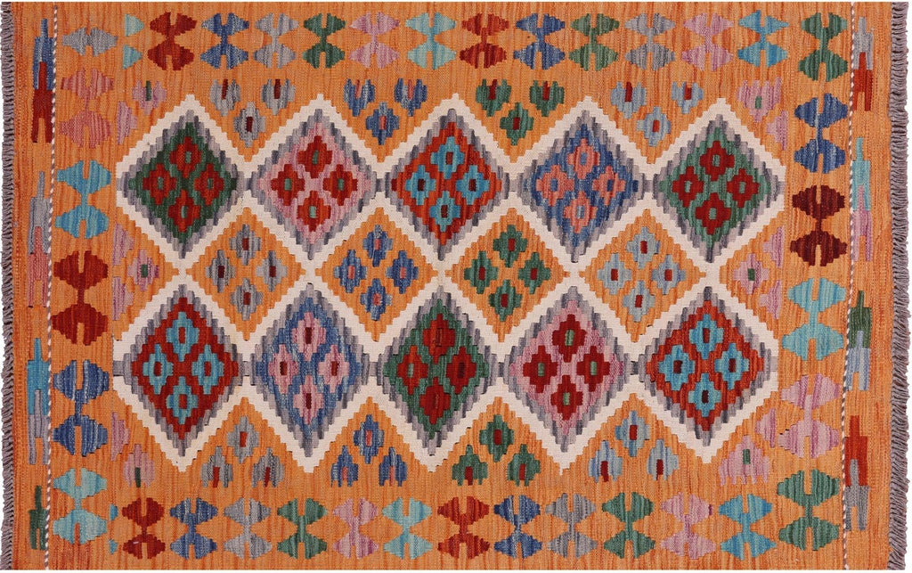 Wool On Wool Reversible Kilim Flat Weave Rug - Manhattan Rugs